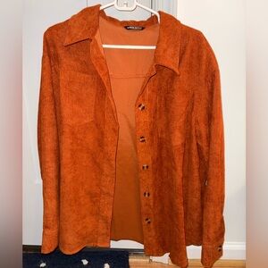 SHEIN Rust Corduroy Shirt